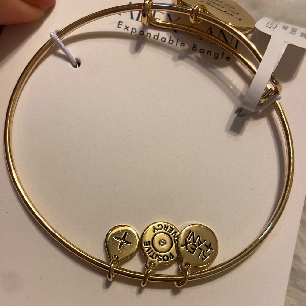 Alex & Ani gold MOM heart expandable bangle “everything I am you helped me be” - Picture 2 of 5